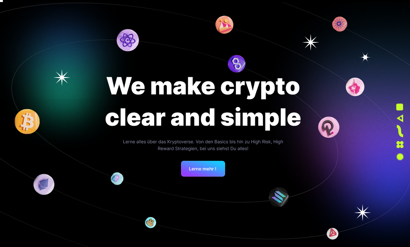 We make Crypto clear and Simple, das ist unser Moto.